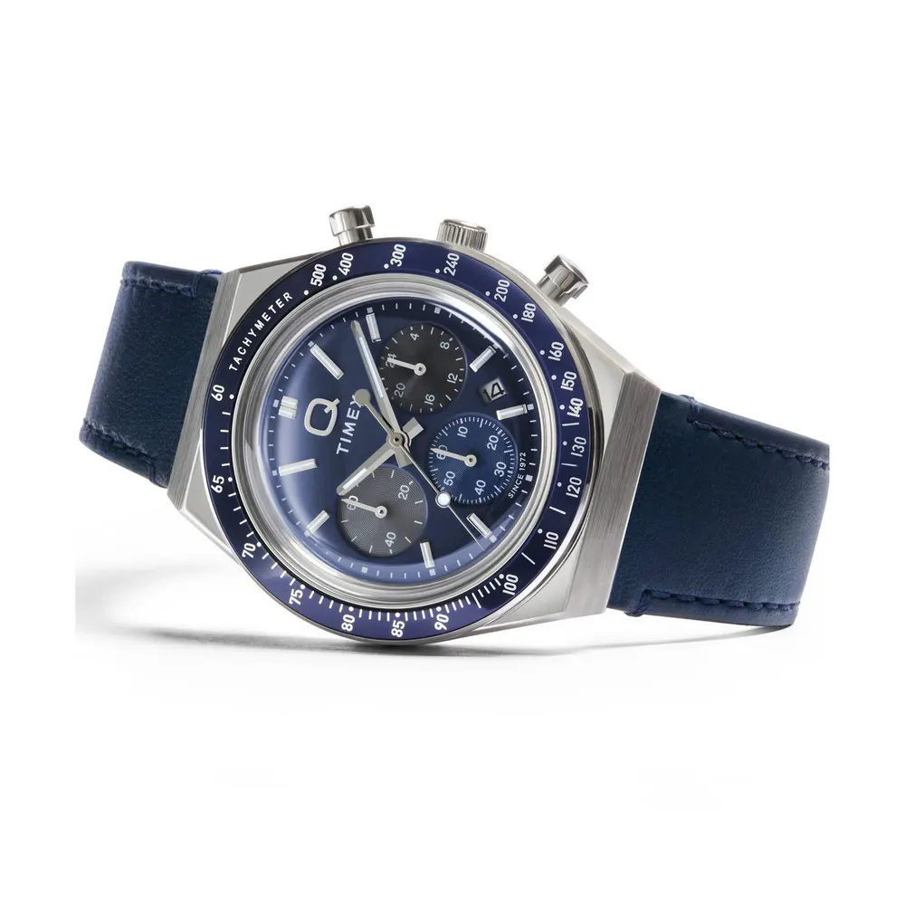 Timex Men's Water Resistant Analogue Quartz Watch in Blue/Silver, additional product view 3