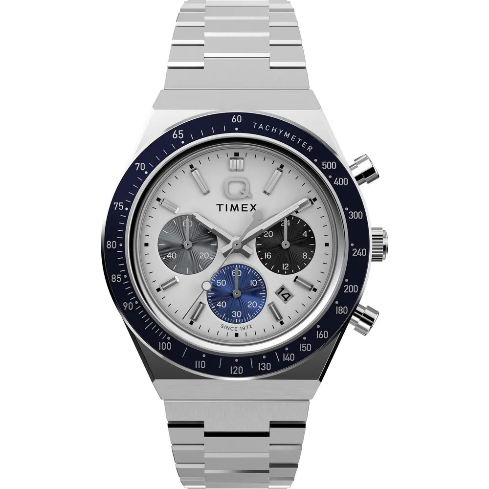 Timex Men's Water Resistant Analogue Quartz Watch in White/Silver – Accessories