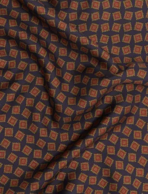 DUNHILL Floral-Pattern Silk Pocket Square detail 2