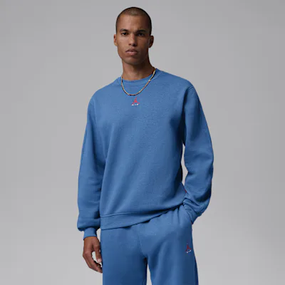 Jordan Brooklyn Men's Crew-Neck Sweatshirt - True Blue/University Red