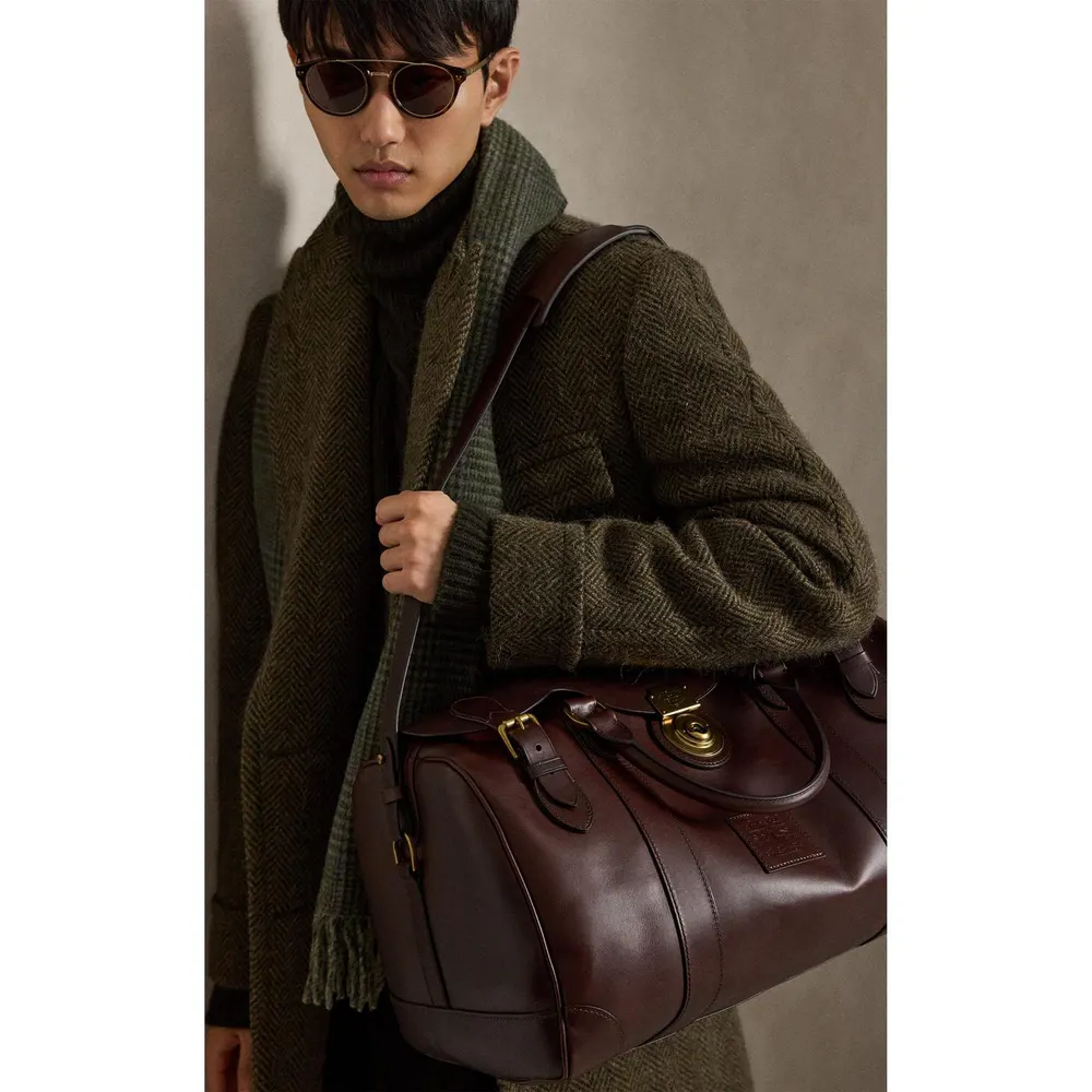 Polo Ralph Lauren Heritage Lock Leather Small Duffel Bag detail 3
