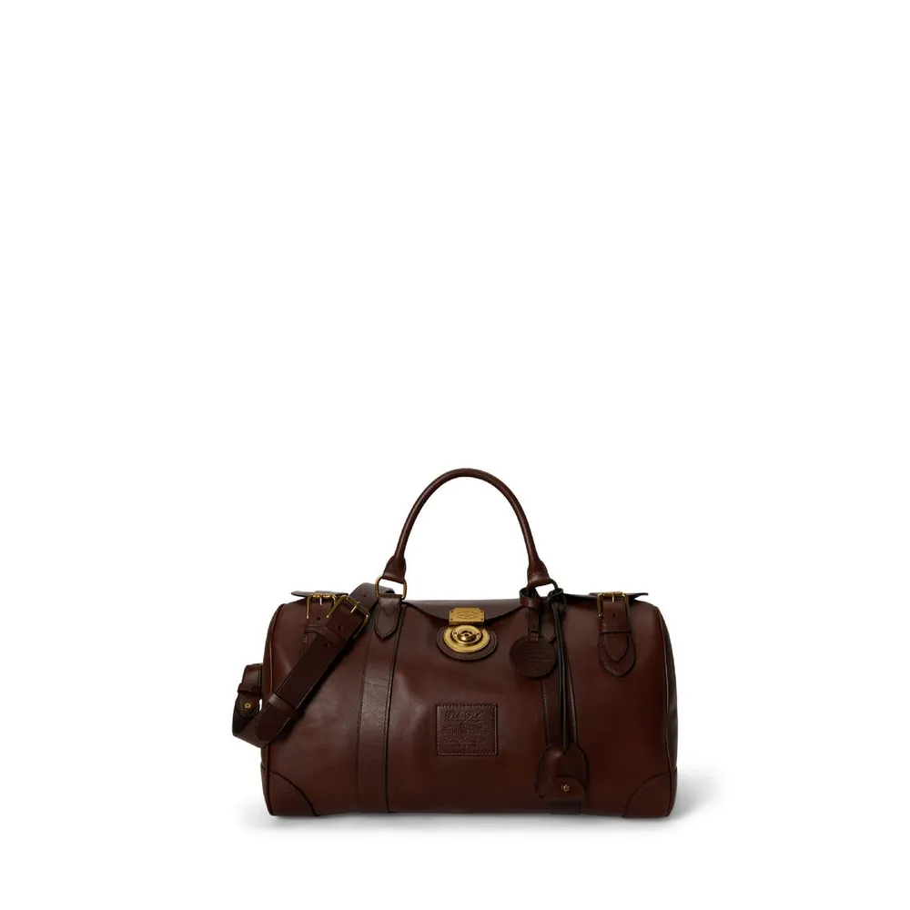 Polo Ralph Lauren Heritage Lock Leather Small Duffel Bag