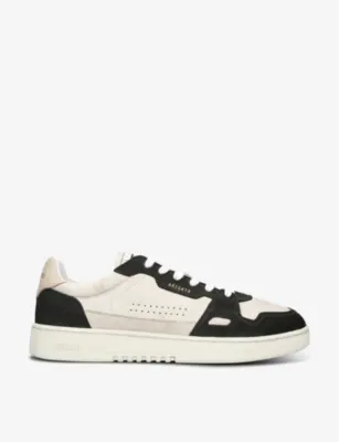 AXEL ARIGATO Dice leather and suede low-top trainers - EUR 41 / 7 UK MEN in WHITE/BLK – Mens | Trainers | Lace up trainers