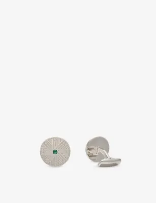 DUNHILL Ray Malachite Silver Cufflinks