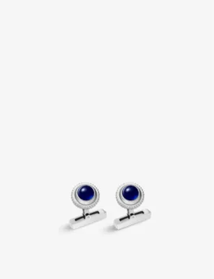 CARTIER Pasha de Cartier palladium-plated sterling-silver cufflinks