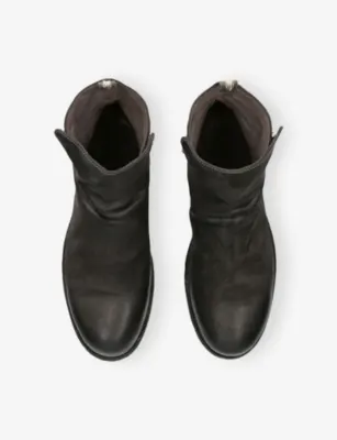 OFFICINE CREATIVE Bulla Side-Zip Leather Ankle Boots - EUR 41 / 7 UK MEN in GREY/DARK, additional product view 2