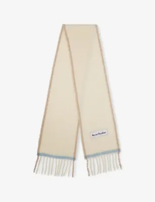 ACNE STUDIOS Brand-patch knitted scarf