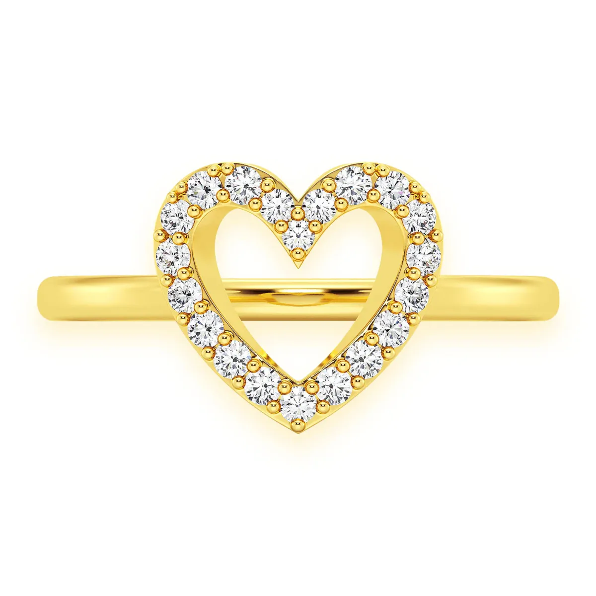 For Him Open Heart Diamond Ring in Rose Gold / Lab Grown Diamond – Ring