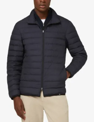 BOGGI MILANO Quilted Down Bomber Jacket detail 3