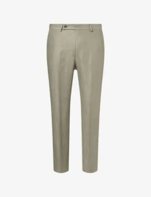 CORNELIANI Elasticated-Waist Linen Trousers
