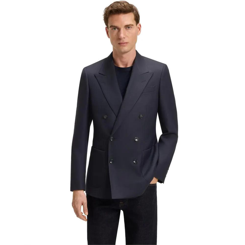 Boss Men's Double Breasted Stretch Full Lining Suit Jacket detail 2