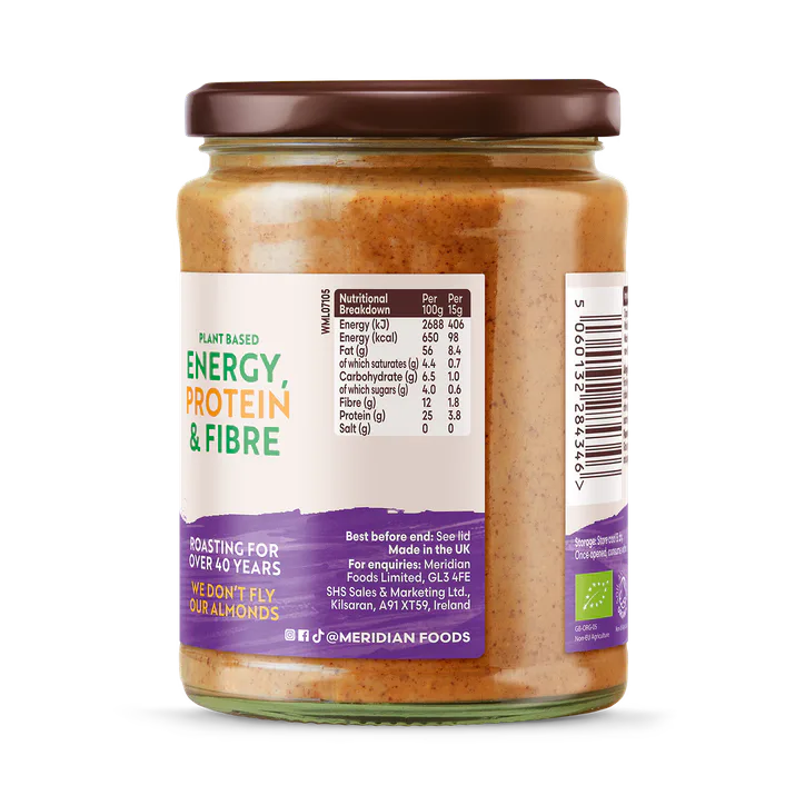 Meridian Organic Almond Butter 470g, additional product view 2
