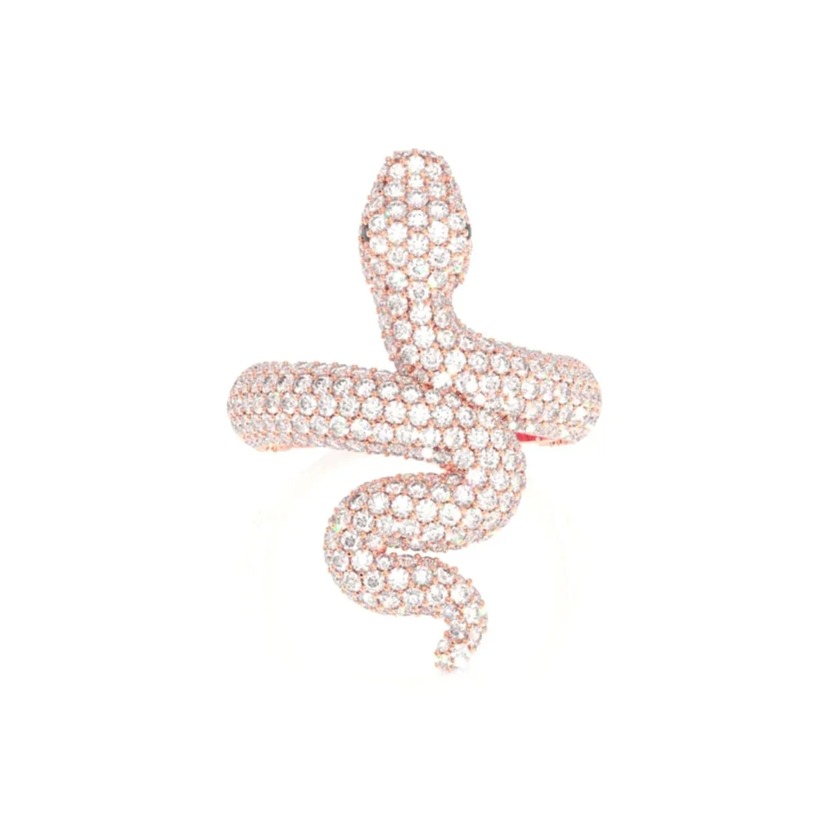 For Him Snake Diamond Ring in Diamond / Rose Gold – Ring