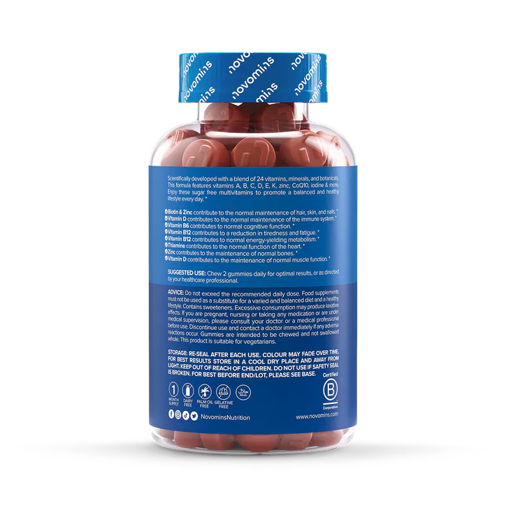 Novomins Men's Multivitamins Pineapple Flavoured 60 Gummies detail 2