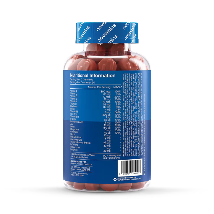 Novomins Men's Multivitamins Pineapple Flavoured 60 Gummies detail 3