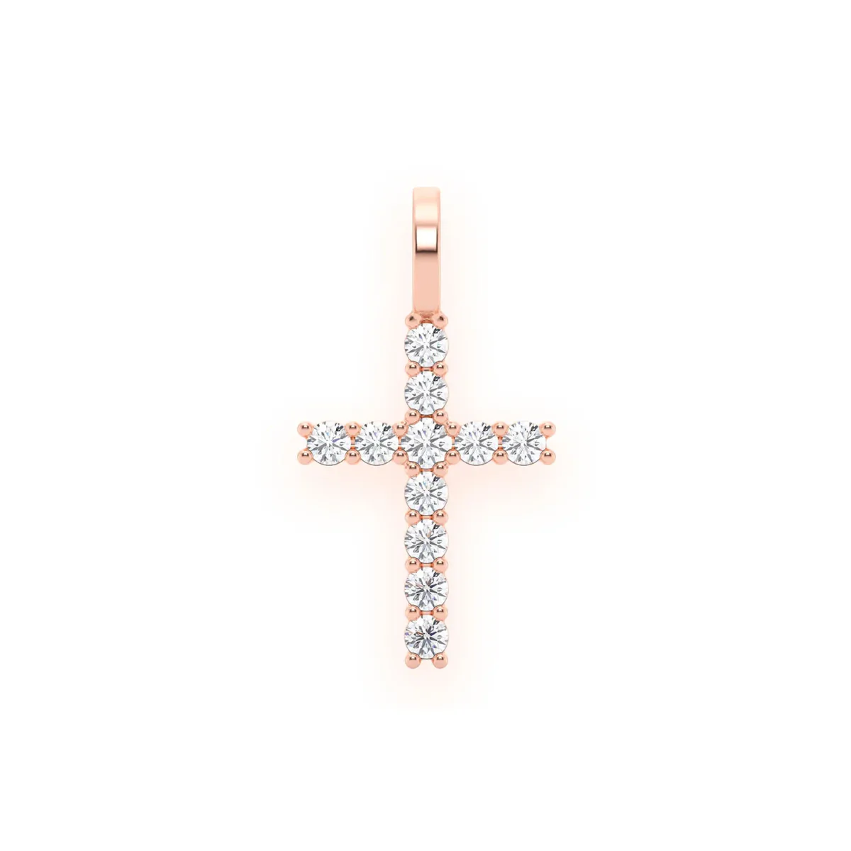 For Him Signature Diamond Cross in 0.25ctw / Rose Gold / Natural Diamond – Pendant