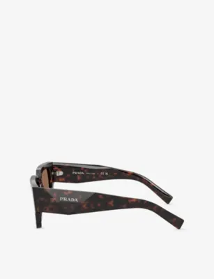PRADA PR B17S Square-Frame Tortoiseshell Acetate Sunglasses detail 3