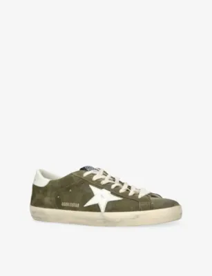 GOLDEN GOOSE Super Star 35990 Exclusive Leather Trainers - EUR 43 / 9 UK MEN in KHAKI, additional product view 3
