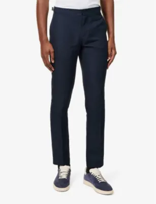 ORLEBAR BROWN Griffon two-slip-pockets mid-rise regular-fit linen trousers detail 3
