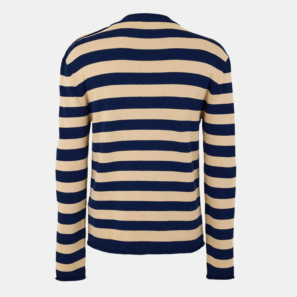Balmain Men's Stripe Knit Crew Neck Jumper detail 2