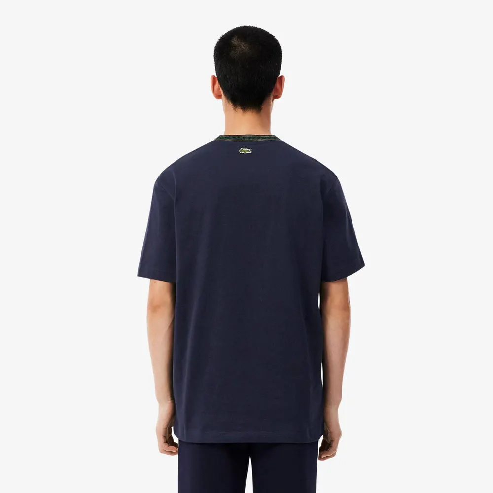 Lacoste Men's MIF Cotton Short-Sleeve Crew-Neck T-Shirt detail 3
