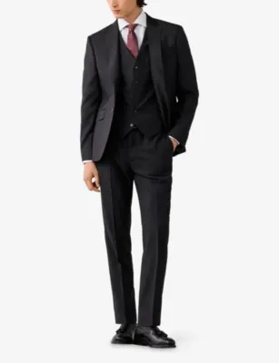 HACKETT Tailored Straight-Leg Wool Suit Trousers - 32R detail 2