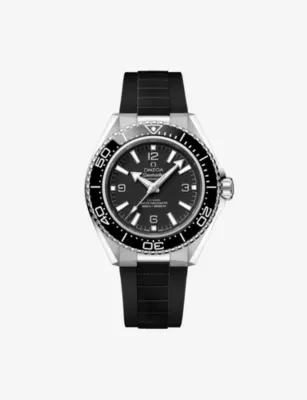 OMEGA Seamaster Planet Ocean 600M Stainless-Steel Rubber-Strap Watch 42mm