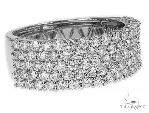 ANNA - CONSCIOUS DIAMONDS 14K Gold 5 Row Diamond Ring 66173 in White Gold / 10 – Ring