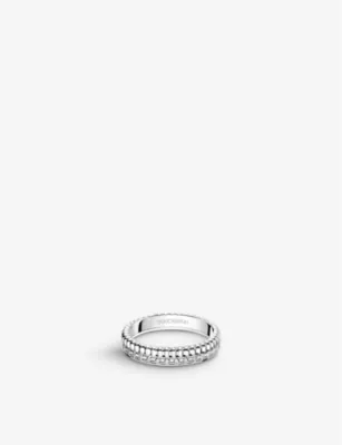 BOUCHERON Quatre Radiant Edition 18ct white-gold and 0.24ct diamond wedding band - 47mm – Mens | Jewellery | Rings