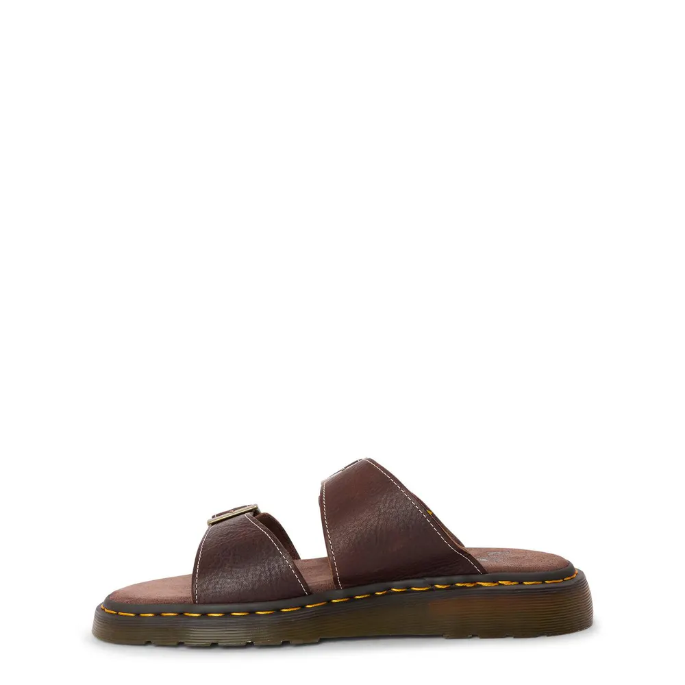 Dr Martens Josef Suede Slide in Brown Grizzly, additional product view 2