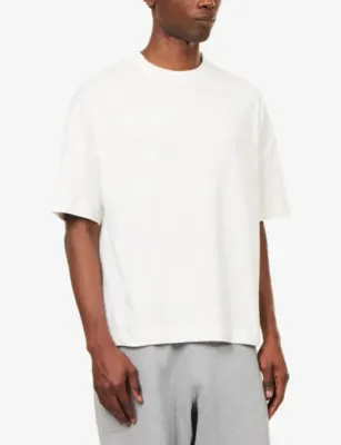THE COUTURE CLUB Emblem Slub Cotton-Jersey T-Shirt detail 3