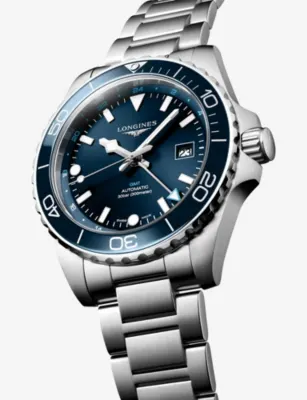 LONGINES L3.890.4.96.6 HydroConquest GMT Ceramic Bezel Stainless-Steel Automatic Watch in STAINLESS STEEL, additional product view 2