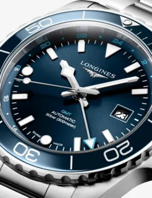 LONGINES L3.890.4.96.6 HydroConquest GMT Ceramic Bezel Stainless-Steel Automatic Watch in STAINLESS STEEL, additional product view 3
