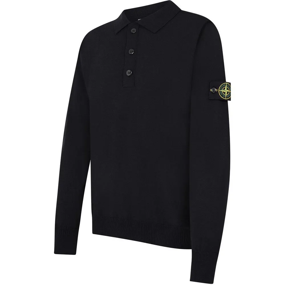 Stone Island Button Wool Polo Shirt detail 2