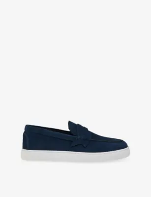 CHRISTIAN LOUBOUTIN The Harold I Suede Boat Shoes - EUR 41 / 7 UK MEN in MARINE – Mens | Casual shoes | Boat shoes