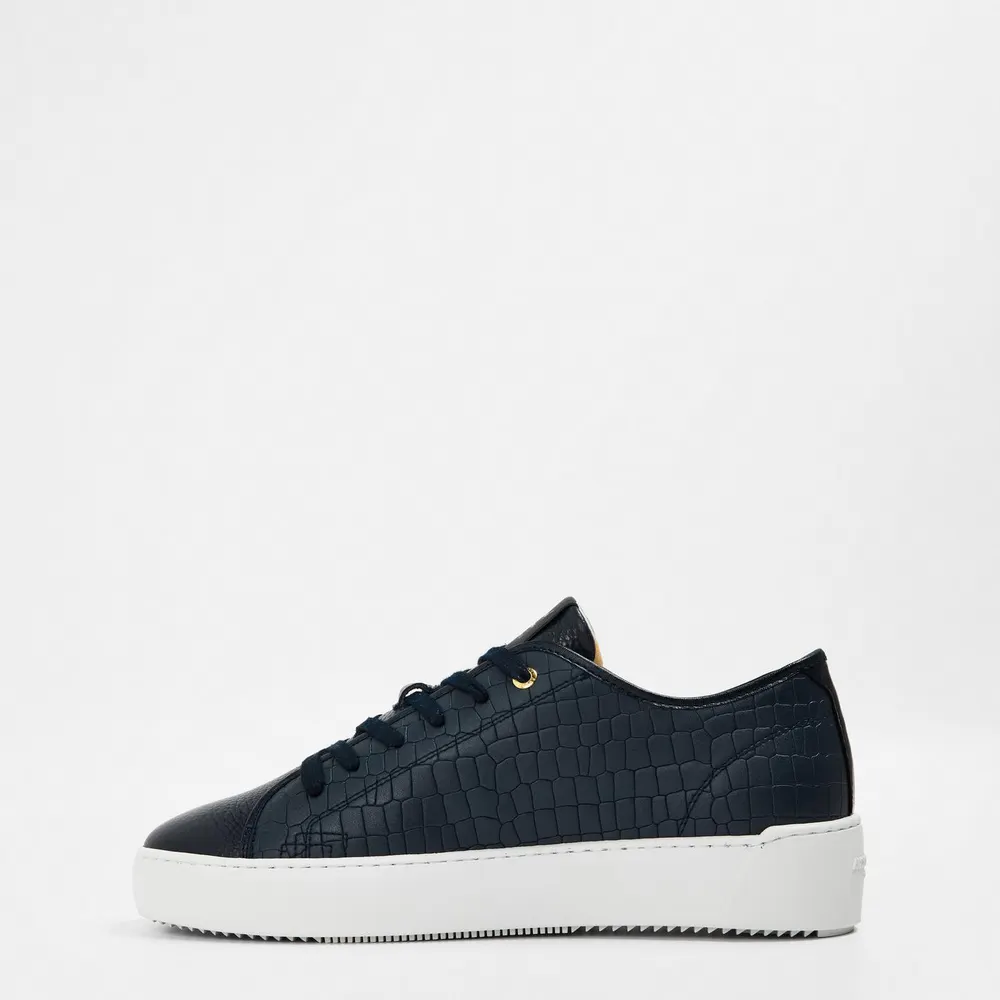 Android Homme Men's Low Trainers in Navy Croc, additional product view 2