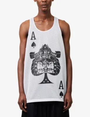 AWGE NYC ACES Reversible Double Mesh Jersey Vest detail 3