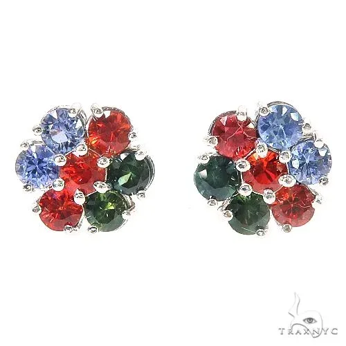 PIA - For Him GEMSTONES Azerbaijan Sapphire Flower Earrings 67135 in Rose – Earrings