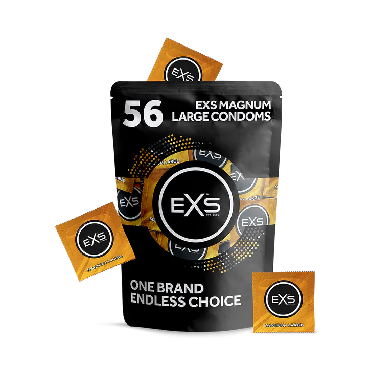 EXS Magnum 60mm Large Condoms Vegan Latex 56 Pack