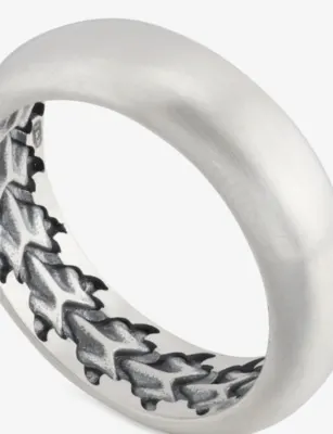 SERGE DENIMES Spine Sterling Silver Band Ring - S detail 3