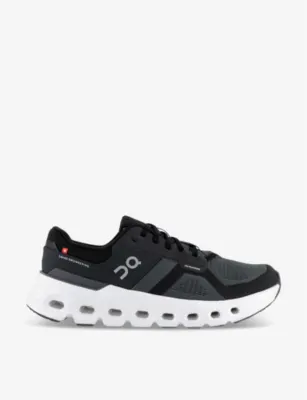 ON Cloudrunner 2 cushioned-sole mesh low-top trainers - EUR 44 / 10 UK MEN in Eclipse Black – Mens | Trainers | Lace up trainers