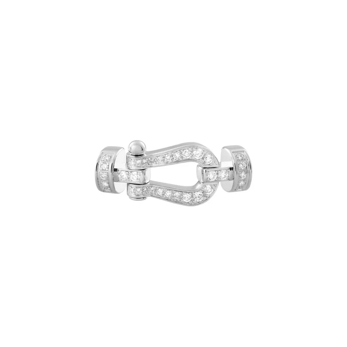 Fred Force 10 18ct White Gold Diamond Buckle Medium Model