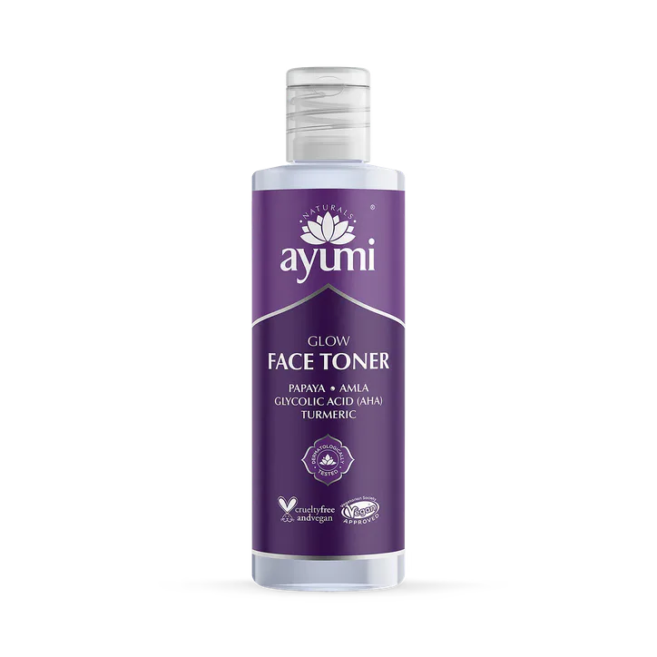 Ayumi Glow Turmeric & Papaya Facial Toner, Natural Brightening Toner for Dull Skin and Radiance, Dermatologically Tested and Vegan 150ml