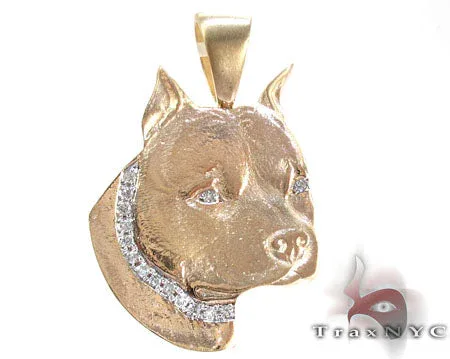 RINA - For Him CUSTOM Dog Yellow Gold Diamond Pendant 26817 in Rose Gold – Bracelet