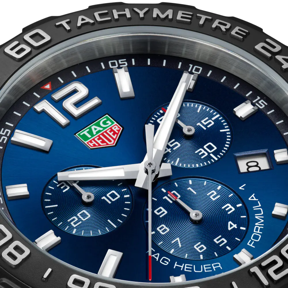 TAG Heuer Formula 1 Quartz Chronograph 200M 43mm Mens Watch Blue Rubber detail 3