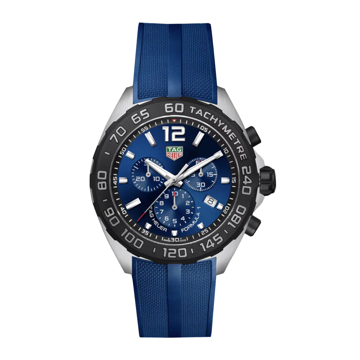 TAG Heuer Formula 1 Quartz Chronograph 200M 43mm Mens Watch Blue Rubber