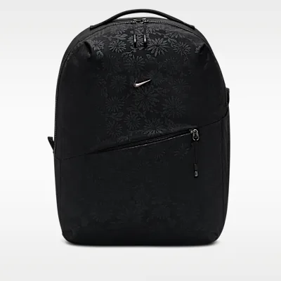 Nike Aura Floral Backpack (24L) - Black/Black/Gunmetal