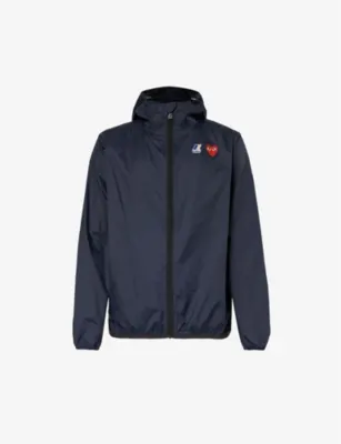COMME DES GARCONS PLAY Comme des Garçons PLAY x K-way brand-print regular-fit shell hooded jacket