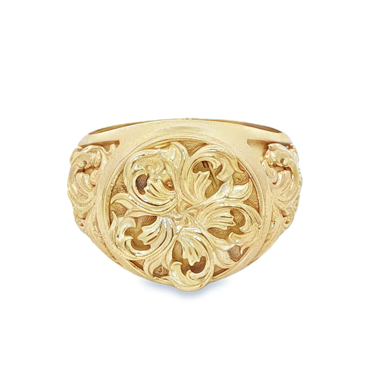 RINA - For Him FACTORY Royal Filigree Signet Ring 71056 in Rose Gold / 7 – Ring