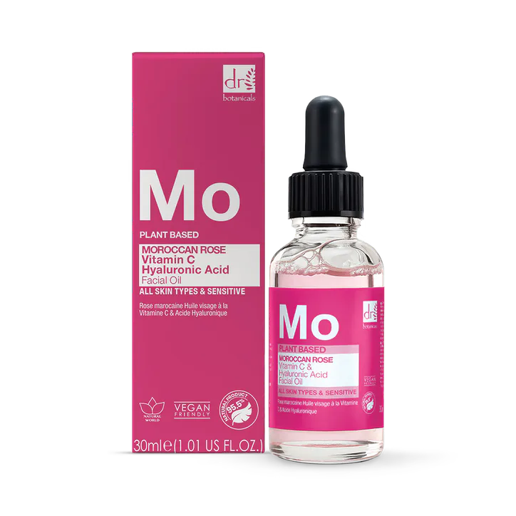 Dr. Botanicals Moroccan Rose Facial Oil with Hyaluronic Acid & Vitamin C 30ml